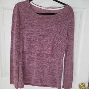 Cranberry Long Sleeve Top Nursing Friendly